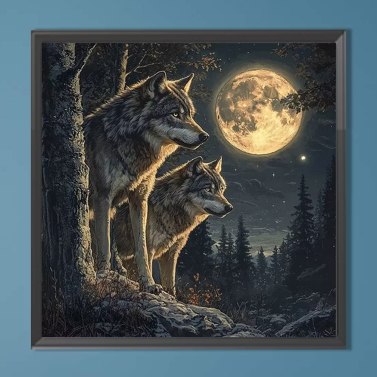 Home Decor Under 500 - Under The Moon Wolf King Jigsaw