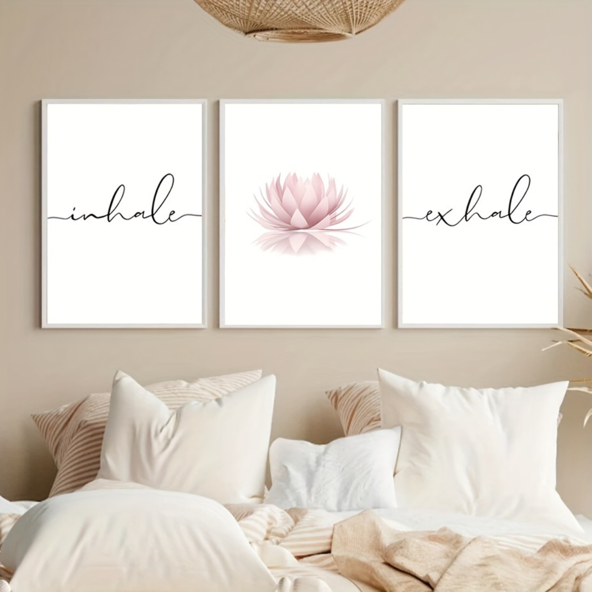 Home Decor Yoga - 3pcs/set Inhale Exhale Zen Abstract Canvas