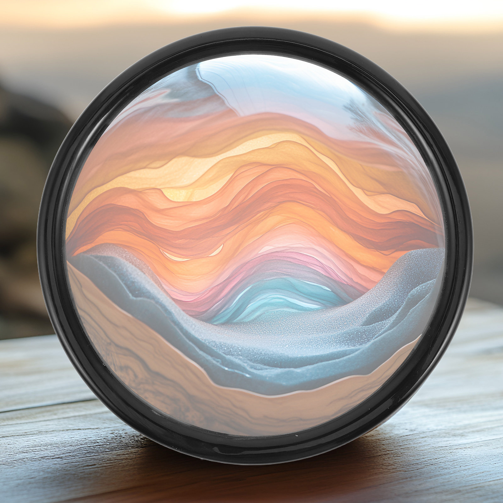 Sand Art Picture - 7 Inch Circular Sand Art Frame