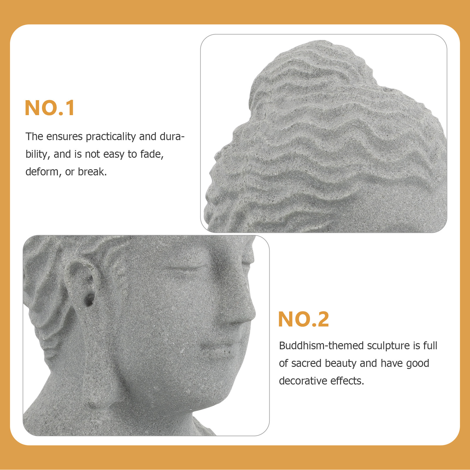 Home Decor Zen - Meditating Buddha Head Statue for Fish