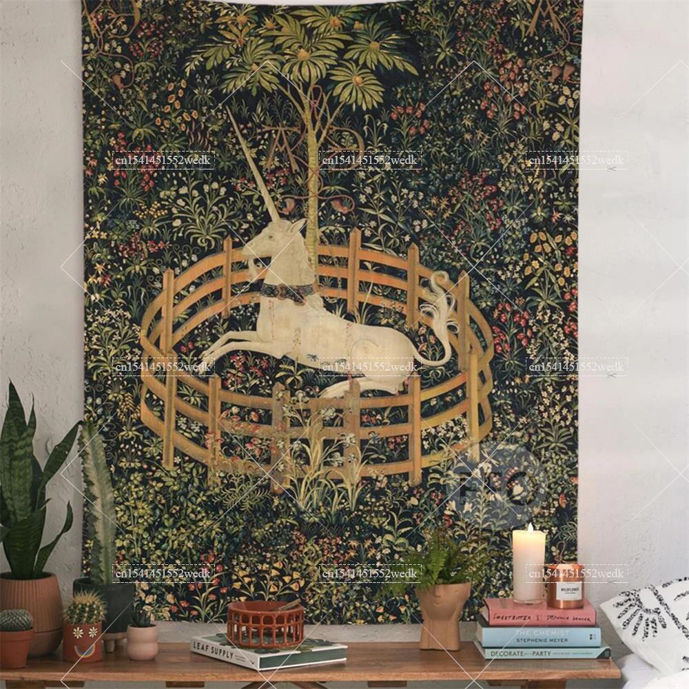 Home Decor Yoga - The Unicorn In Captivity Wall Tapestry