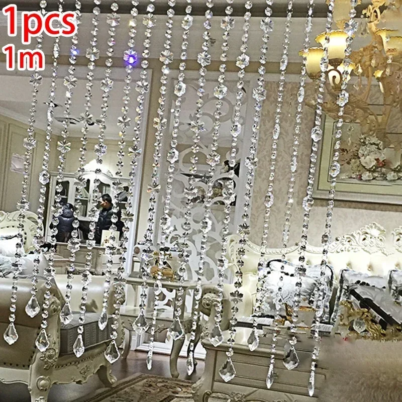 Room Divider Screen - Crystal Glass Bead Curtain Drapes Accessory