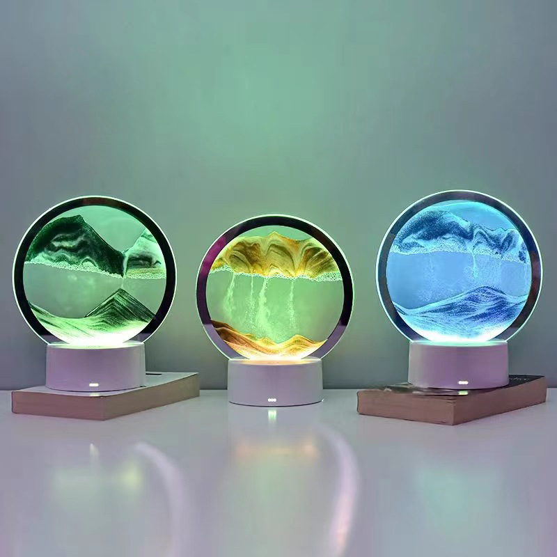 Sand Art Picture - Creative hourglass luminous quicksand painting ornament