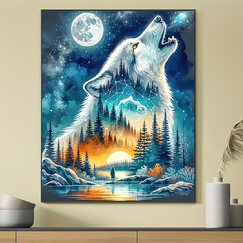 Home Decor Under 500 - 500/1000/1200/2000PCS Puzzles for Adults Night Wolf