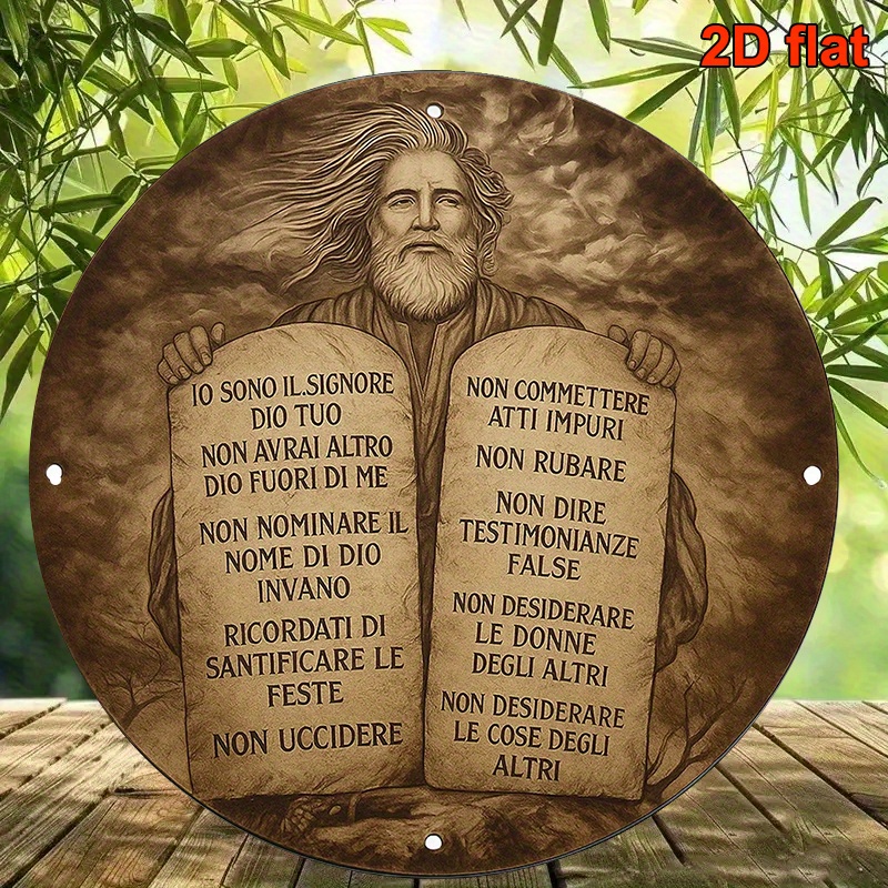 Home Decor You - CIFBUY Rustic Italian Moses 10 Commandments