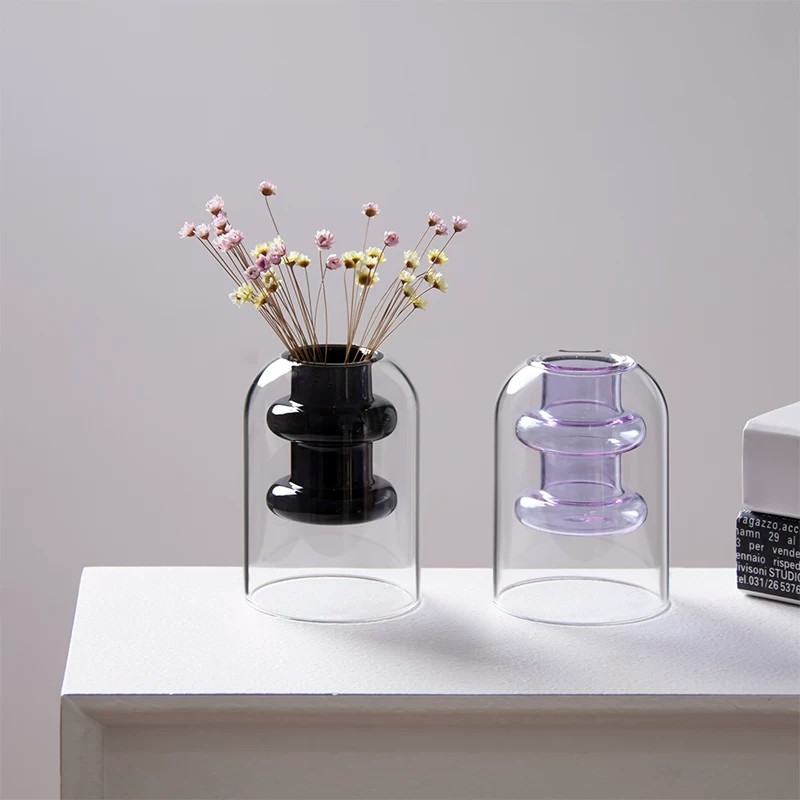 Glass Vase Nordic - Nordic Double Layer High Borosilicate Glass