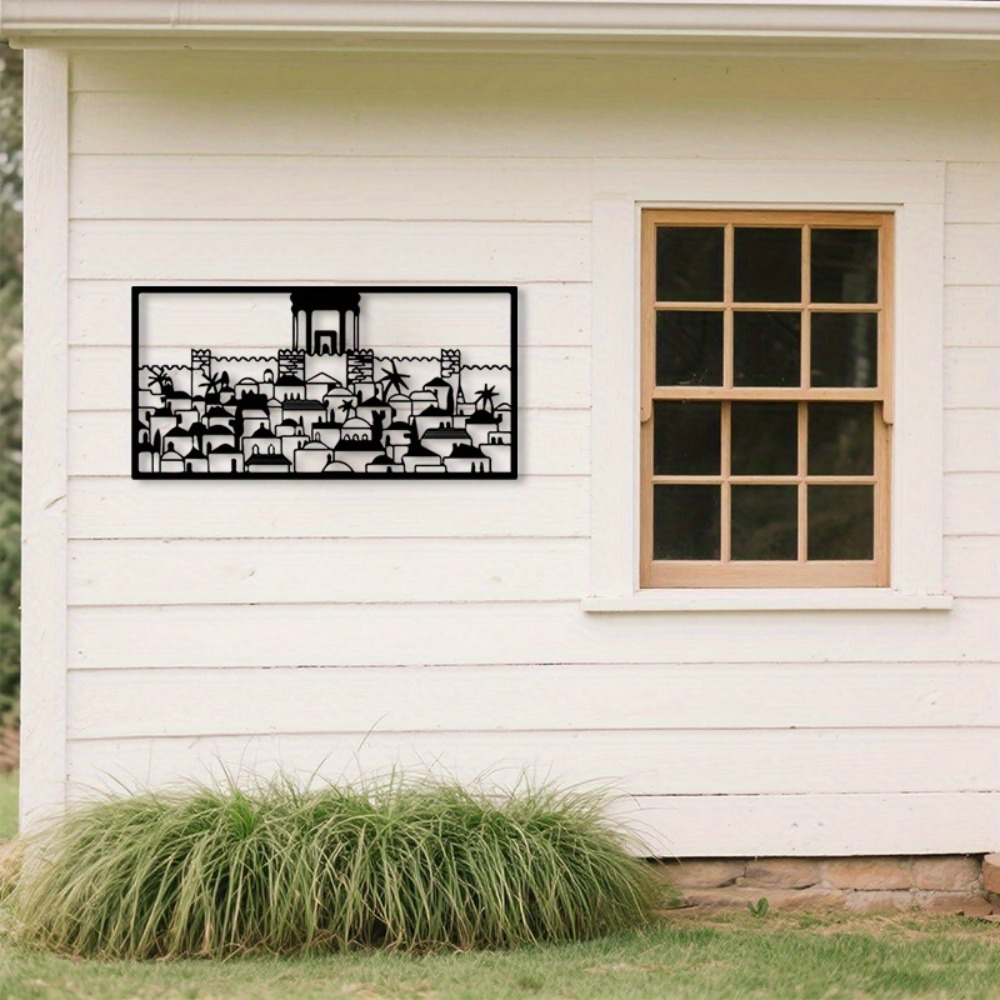 Home Decor You - CIFBUY Metal Wall Art Jerusalem Mural