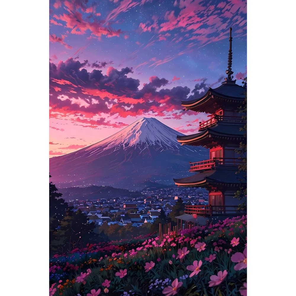 Home Decor Under 500 - 500/1000/1200/2000PCS Puzzles Small Town Under Mount