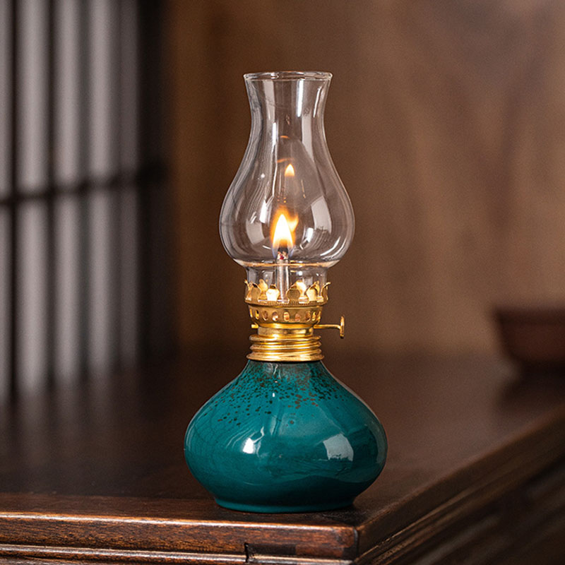 Vintage Ceramic Lotus Oil Lamp - Home Decor Zen 评论和价格