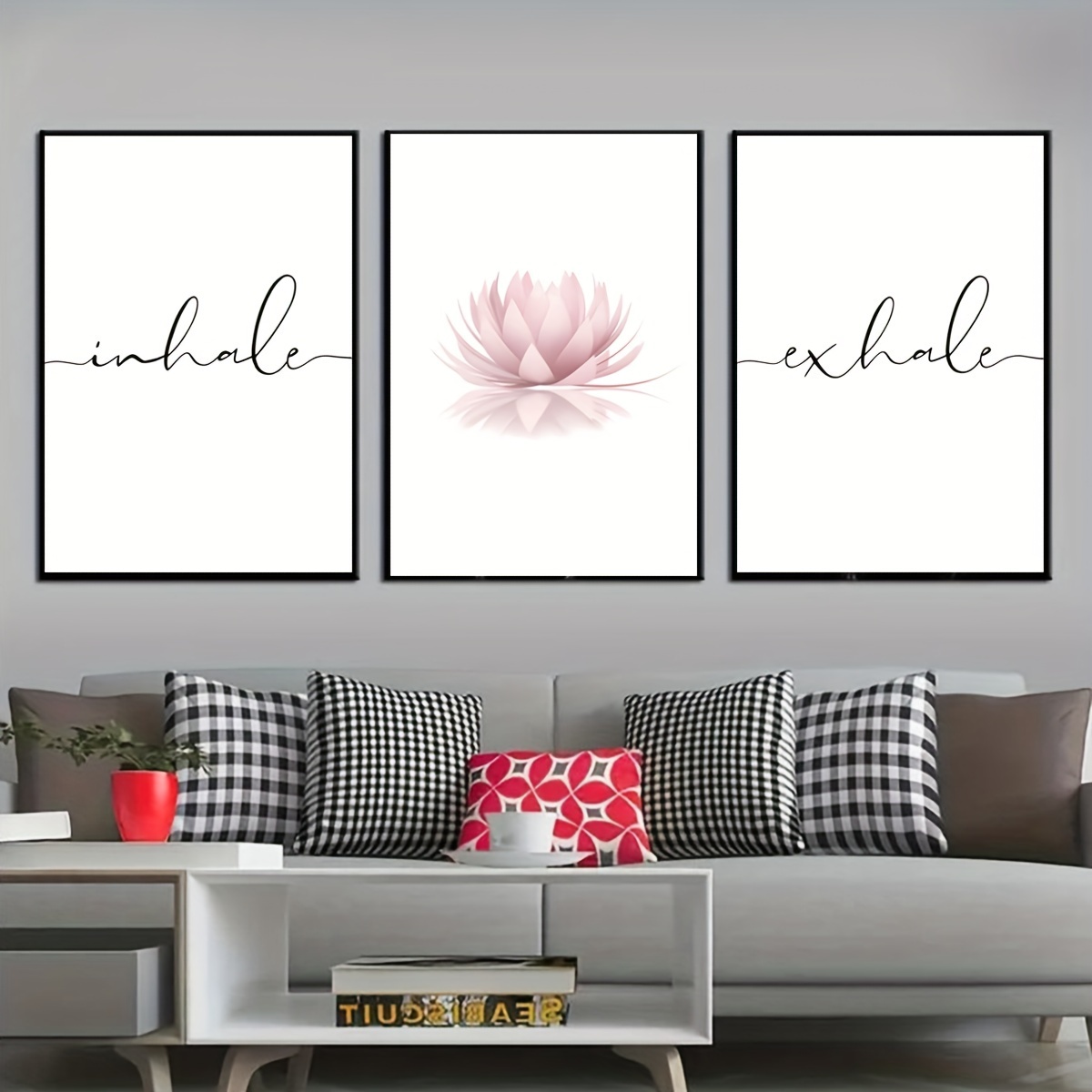 3pcs/set Inhale Exhale Zen Abs - Home Decor Yoga 评论和价格