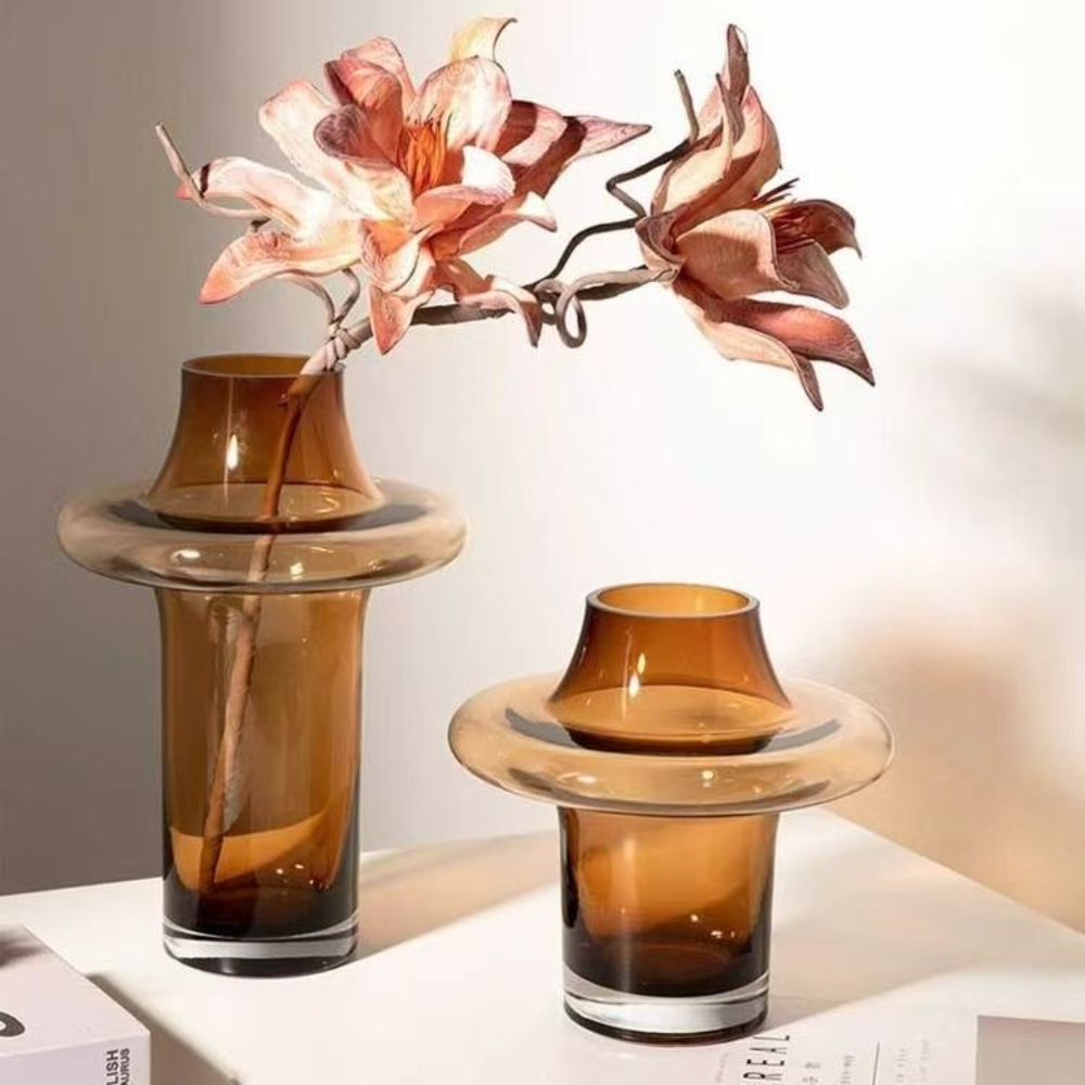Modern Simple Glass Flower Vas - Glass Vase Nordic 评论和价格