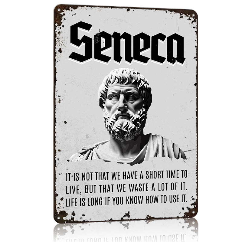 Seneca Stoic Quote 4 Metal Pos - Home Decor Quotes On Wall 评论和价格