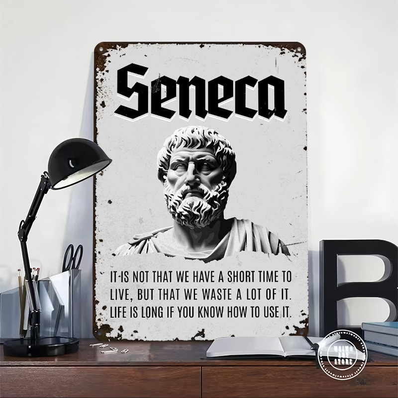 Seneca Stoic Quote 4 Metal Pos - Home Decor Quotes On Wall 评论和价格