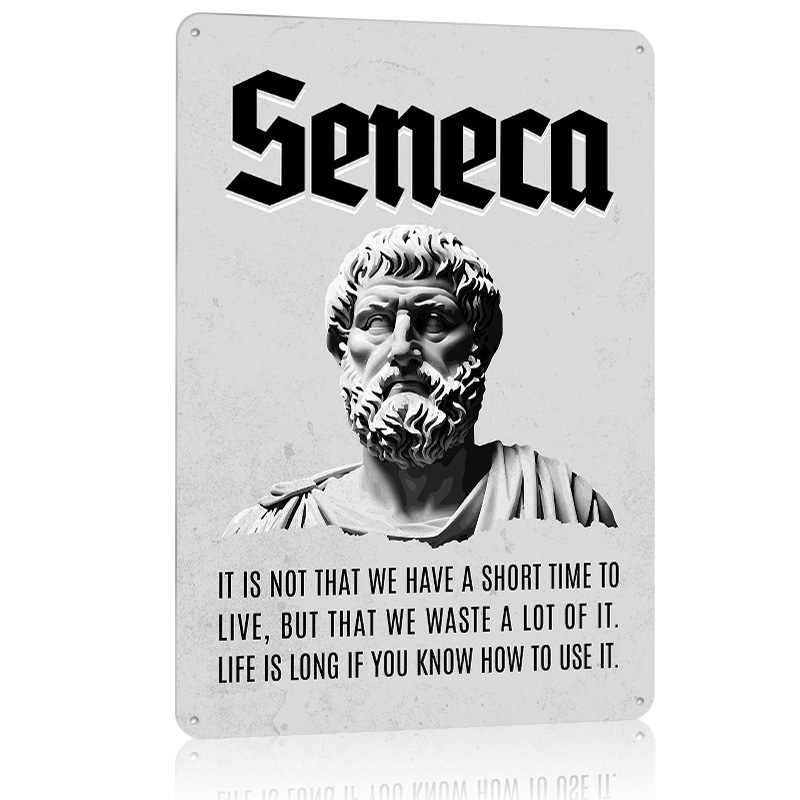 Seneca Stoic Quote 4 Metal Pos - Home Decor Quotes On Wall 评论和价格