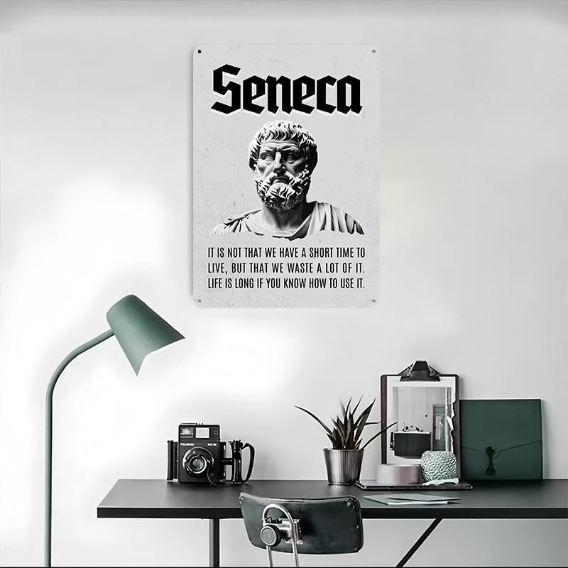Seneca Stoic Quote 4 Metal Pos - Home Decor Quotes On Wall 评论和价格