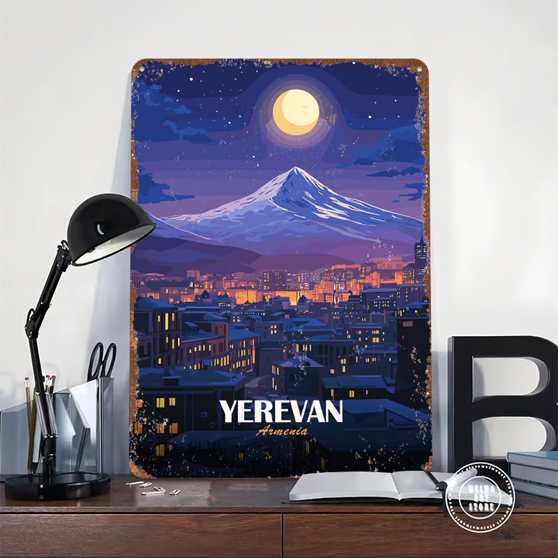 Yerevan Armenia Nightscape Met - Home Decor Yerevan 评论和价格