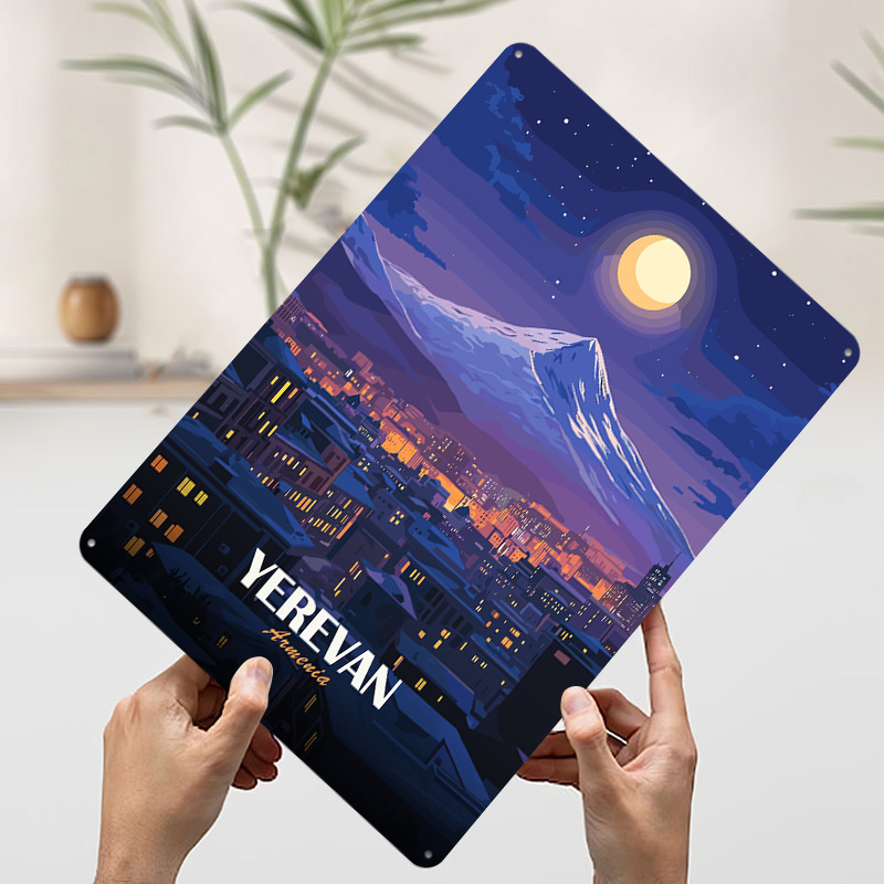 Yerevan Armenia Nightscape Met - Home Decor Yerevan 评论和价格
