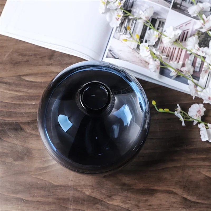 Minimalist Blue Black Glass Va - Glass Vase Nordic 评论和价格