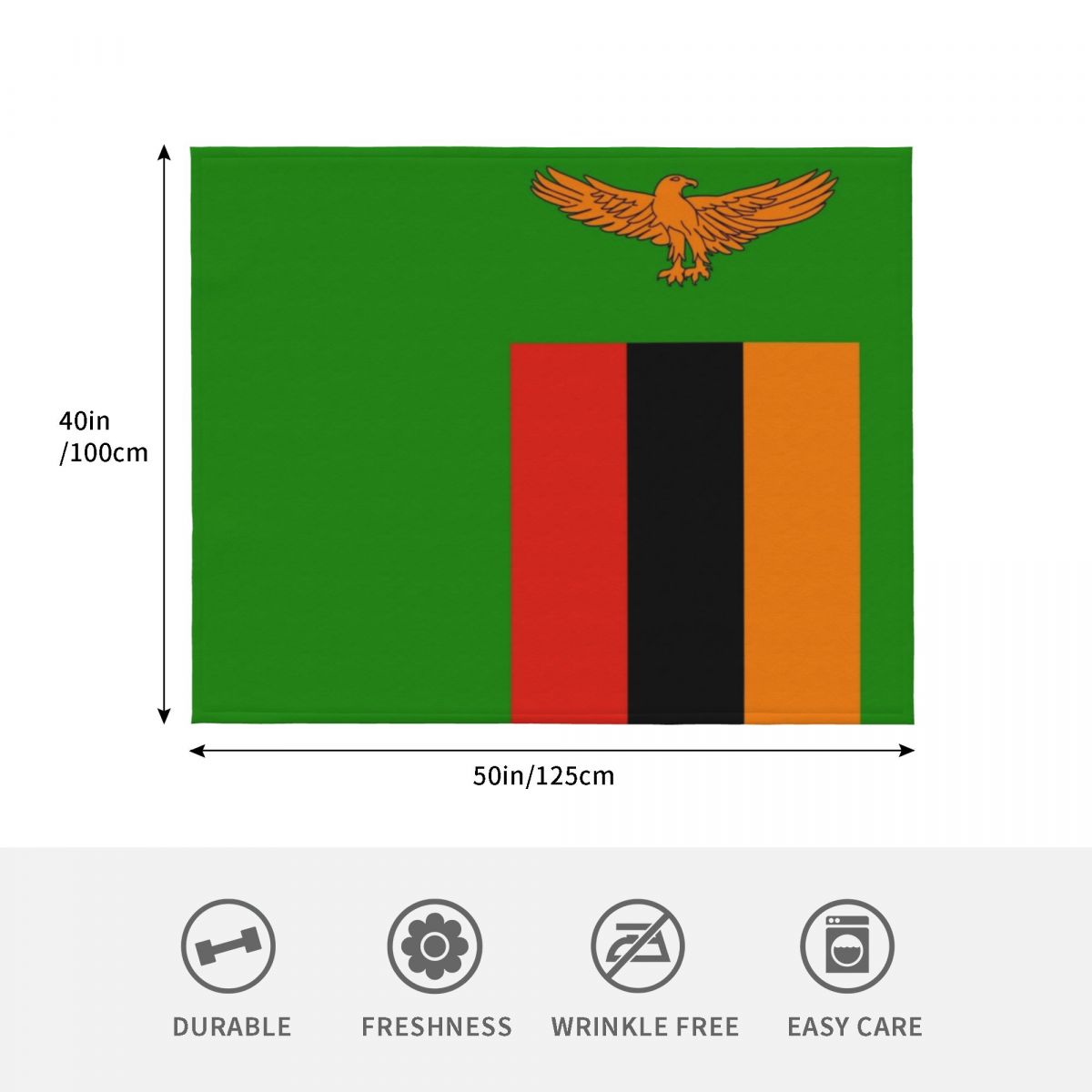 Flag of Zambia Throw Blanket W - Home Decor Zambia 评论和价格