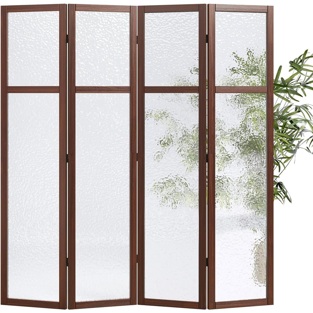 4-Panel Acrylic Folding Room D - Room Divider Screen 评论和价格