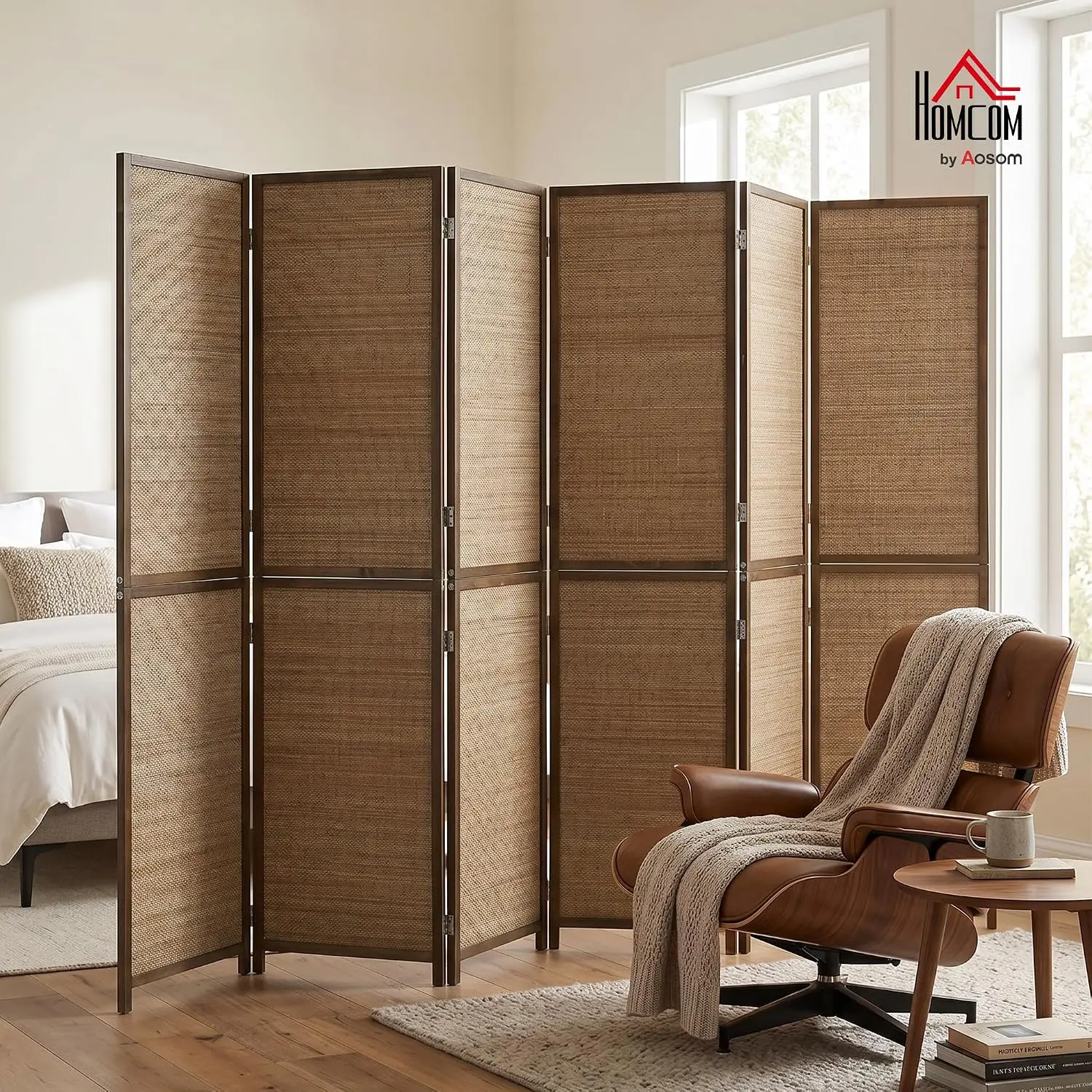 6 FT Room Divider, 6 Panel Han - Room Divider Screen 评论和价格
