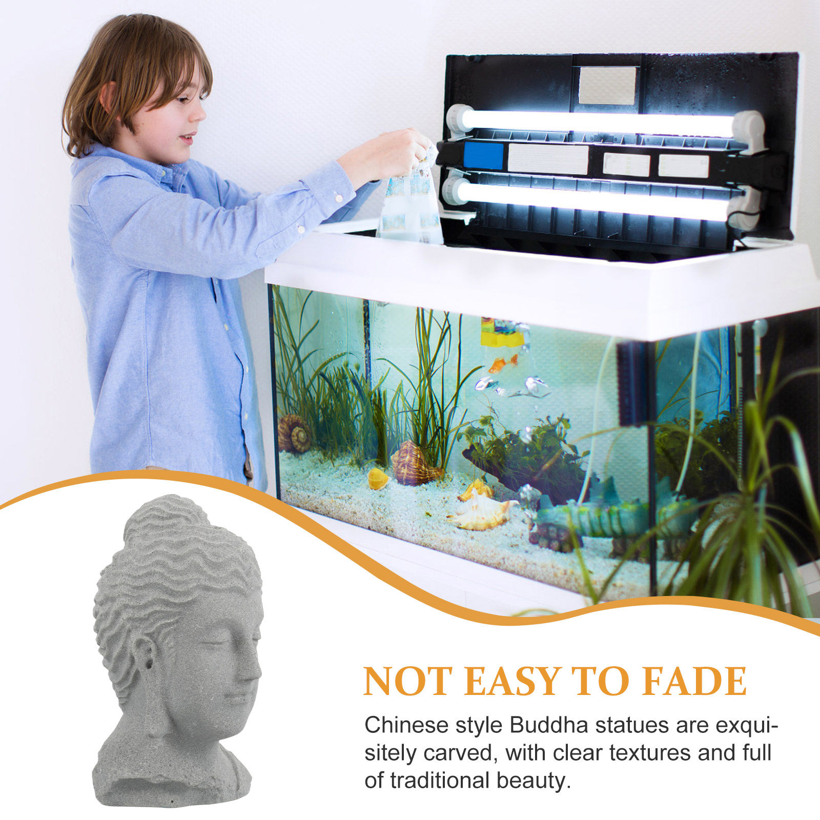 Meditating Buddha Head Statue  - Home Decor Zen 评论和价格
