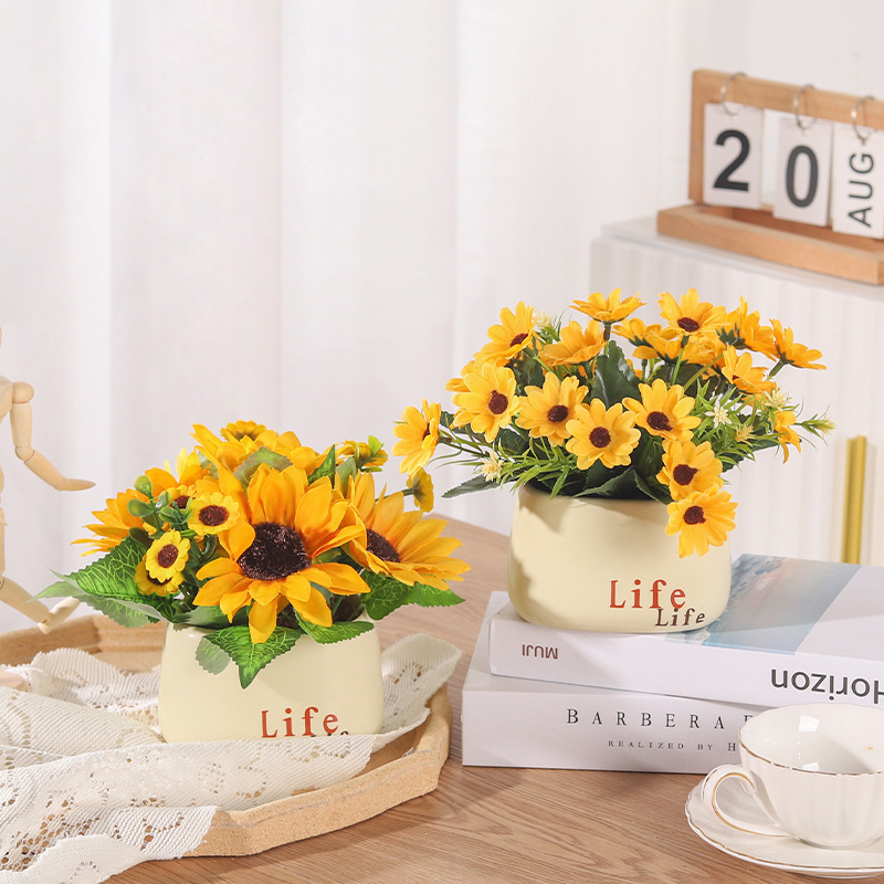 Fake Flower Sunflower Daisy wi - Home Decor Daisy 评论和价格