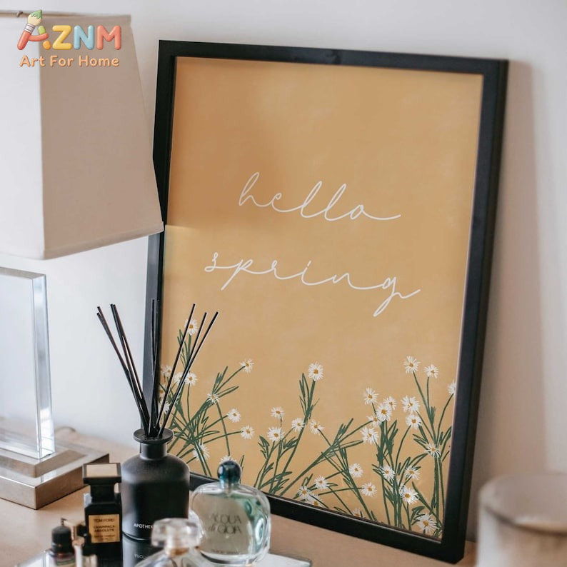 AZNM Unframed Canvas Print Hel - Home Decor Daisy 评论和价格