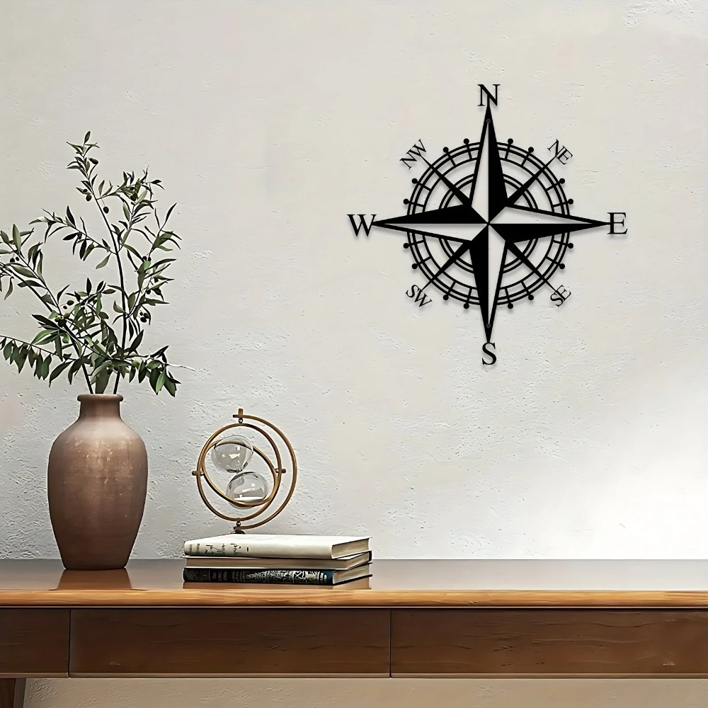Metal Compass Wall Art for Liv - Home Decor Nautical 评论和价格