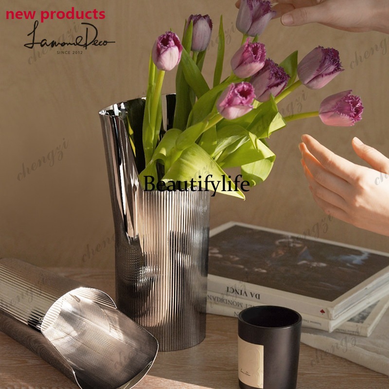f182 Nordic style striped stai - Glass Vase Nordic 评论和价格