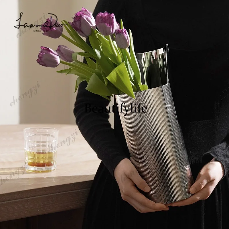 f182 Nordic style striped stai - Glass Vase Nordic 评论和价格