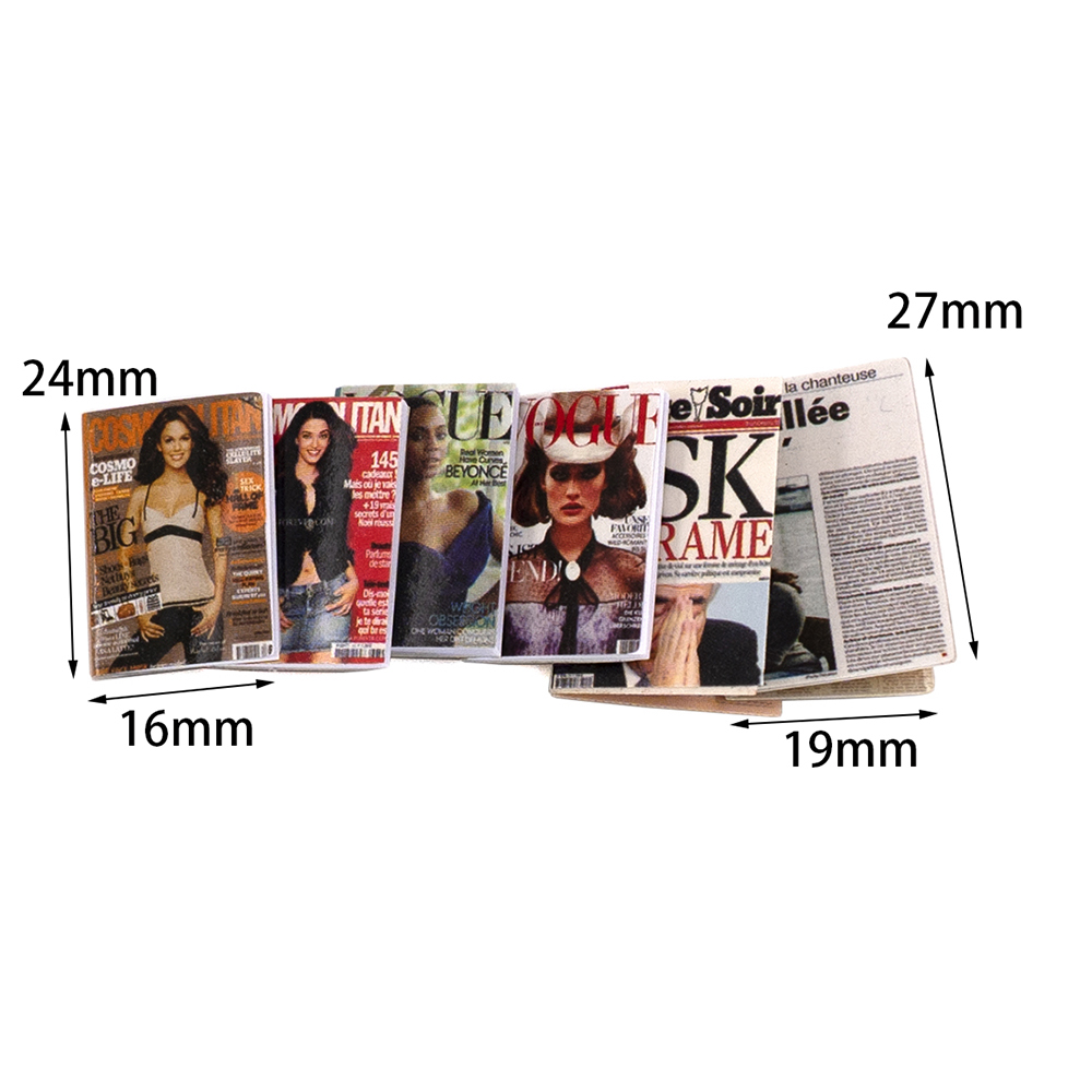 6Pcs 1/12 Dollhouse Miniature  - Home Decor Magazine 评论和价格