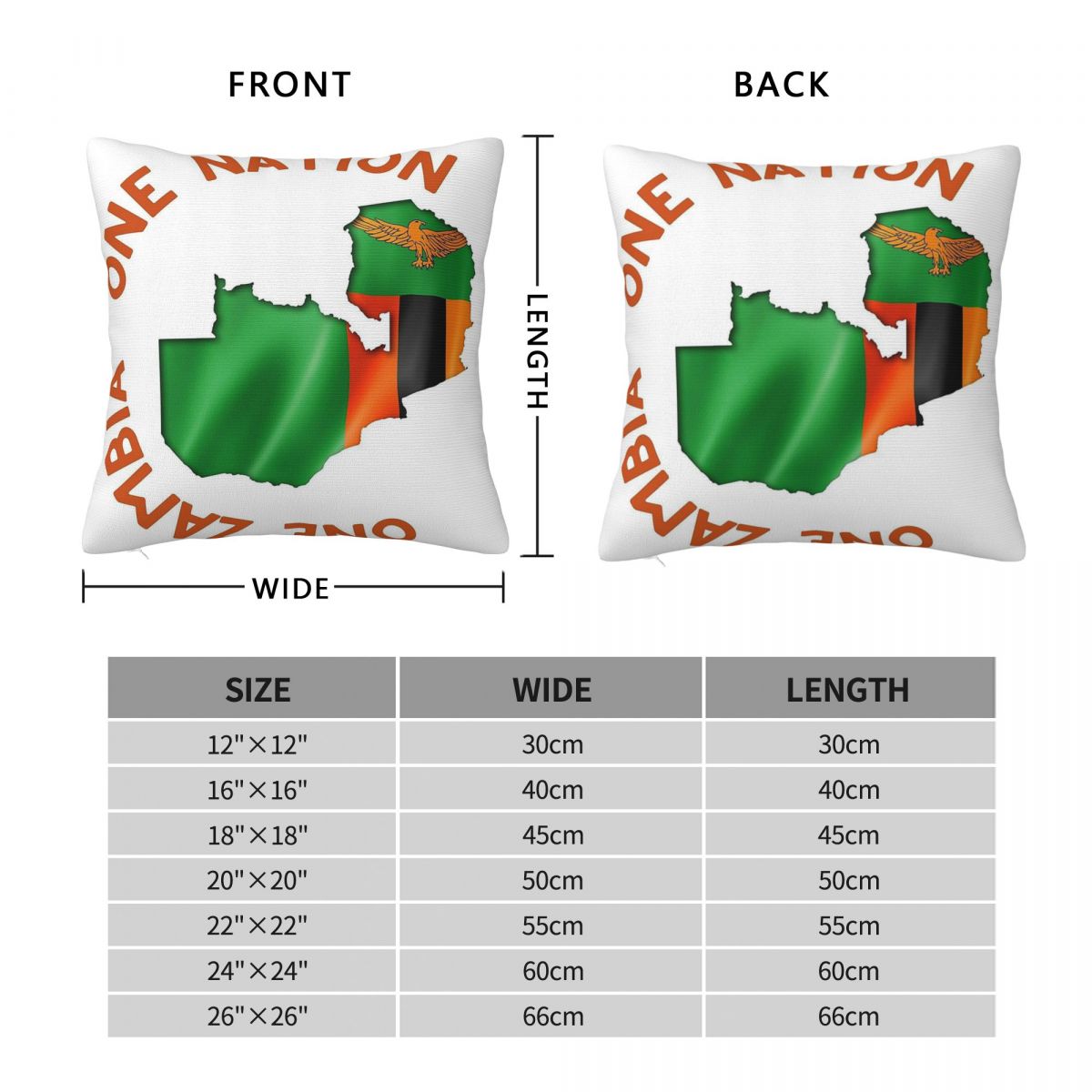 One Zambia One Nation Square P - Home Decor Zambia 评论和价格