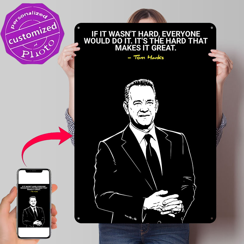Tom Hanks Quote on Hard Work 3 - Home Decor Quotes On Wall 评论和价格