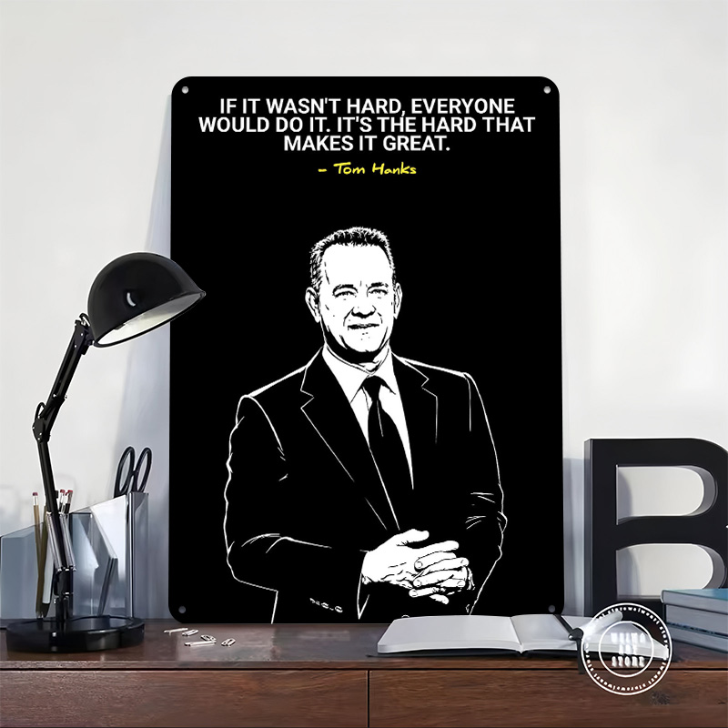 Tom Hanks Quote on Hard Work 3 - Home Decor Quotes On Wall 评论和价格