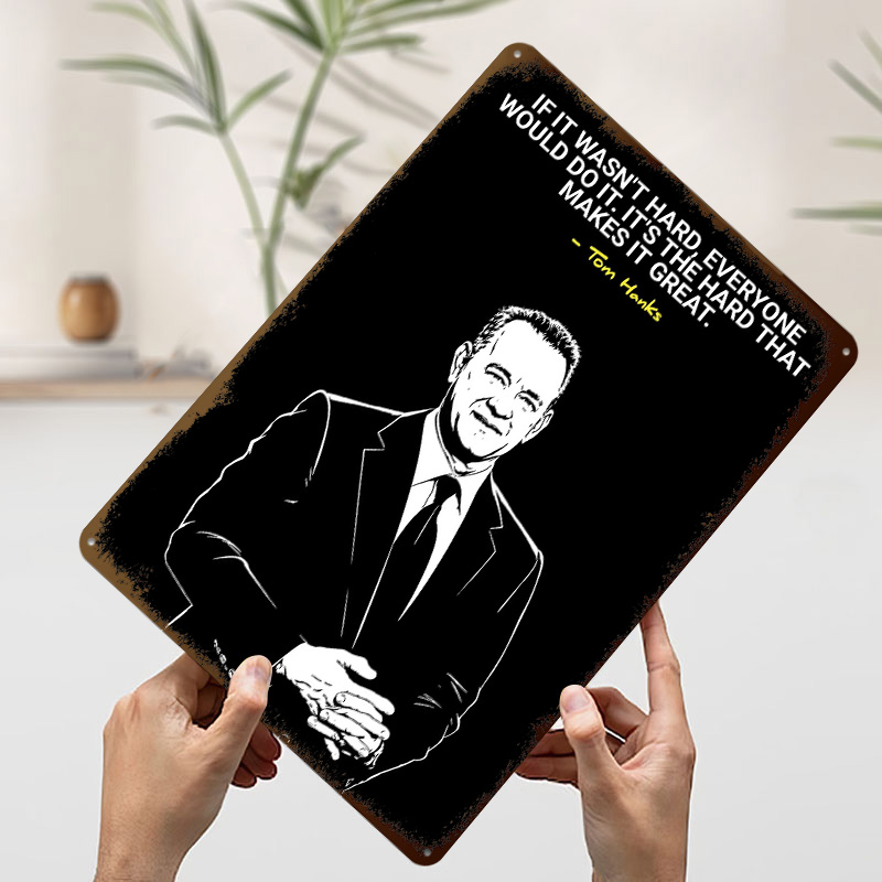Tom Hanks Quote on Hard Work 3 - Home Decor Quotes On Wall 评论和价格