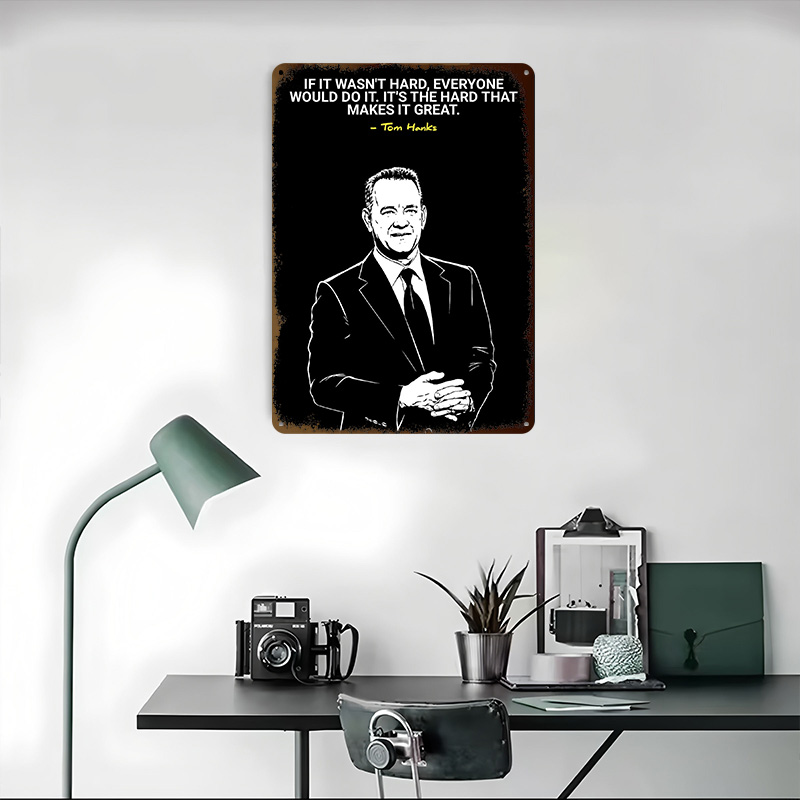 Tom Hanks Quote on Hard Work 3 - Home Decor Quotes On Wall 评论和价格