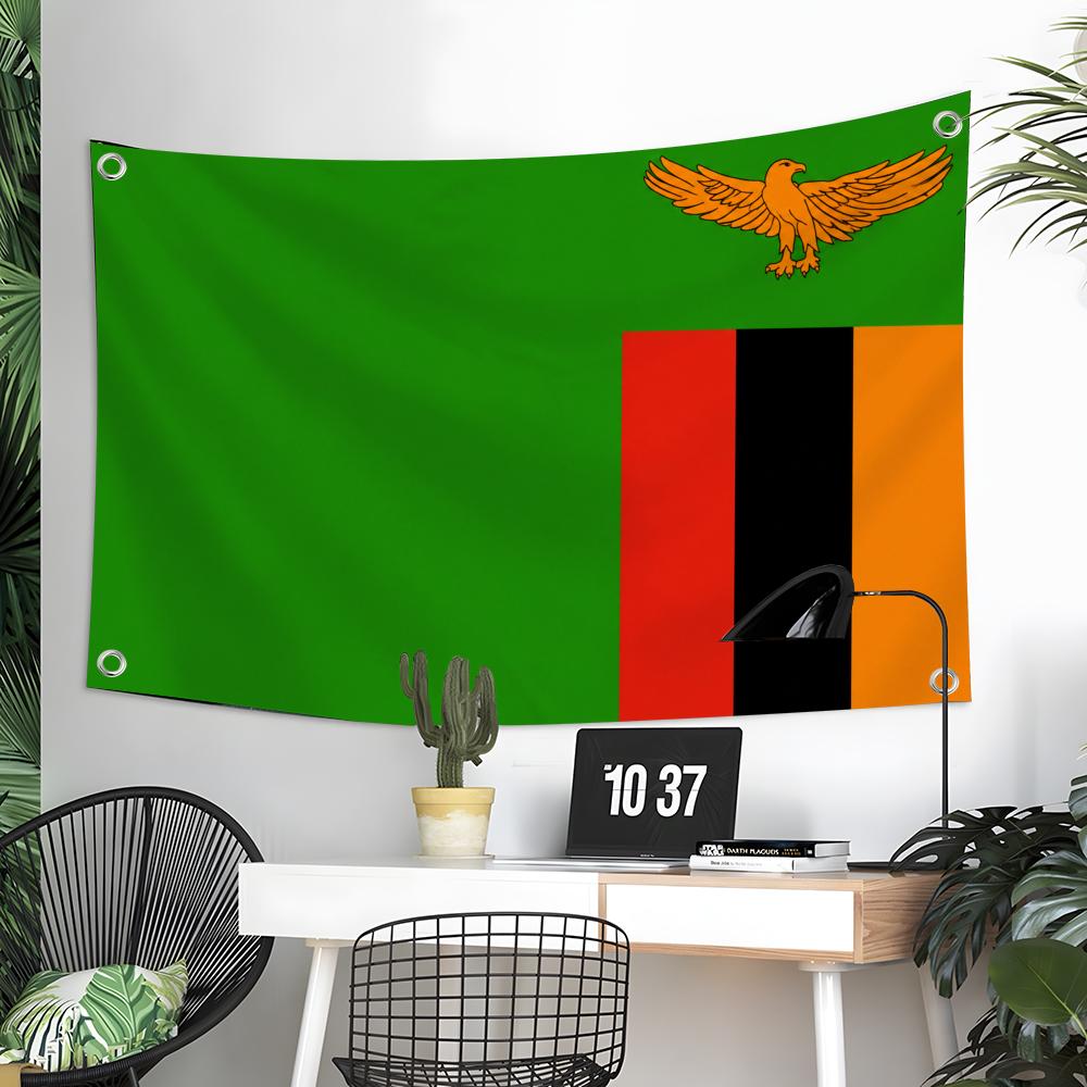 Zambia Flags Custom Wall Hangi - Home Decor Zambia 评论和价格