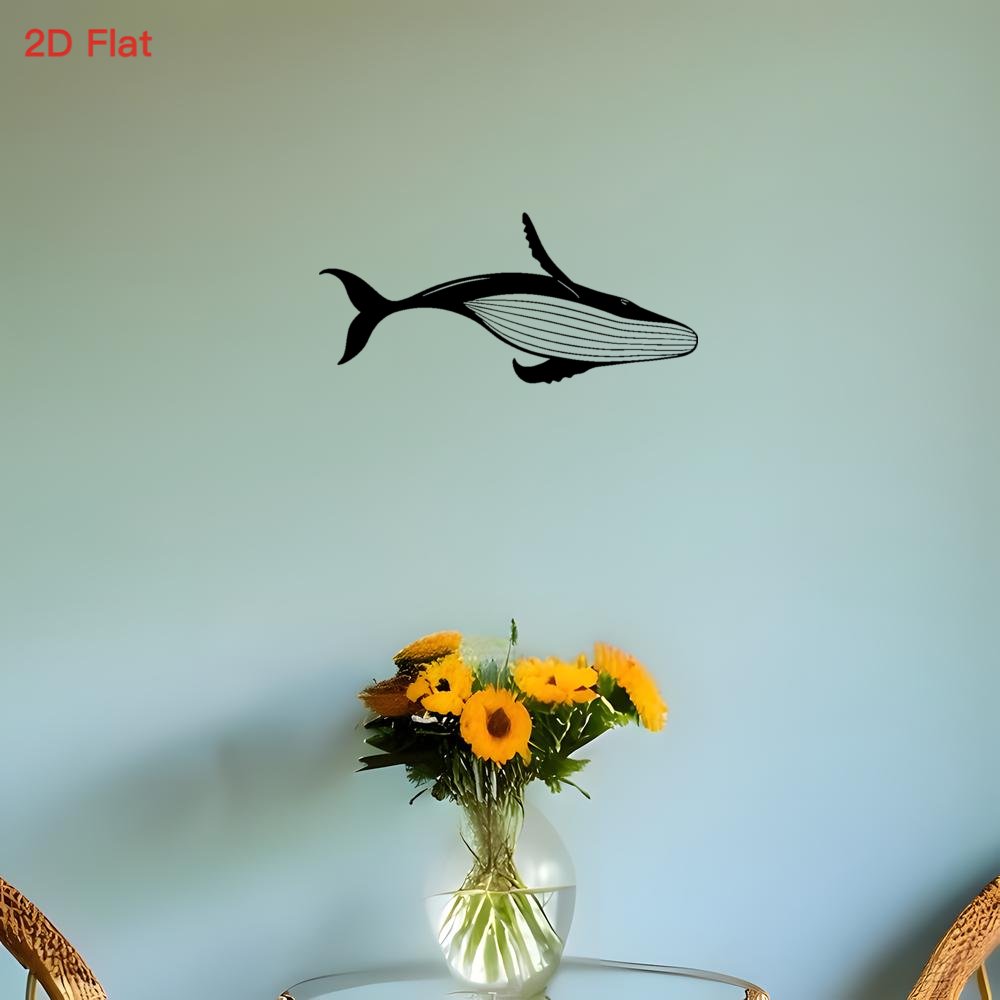 Majestic Whale Metal Wall Art  - Home Decor Nautical 评论和价格