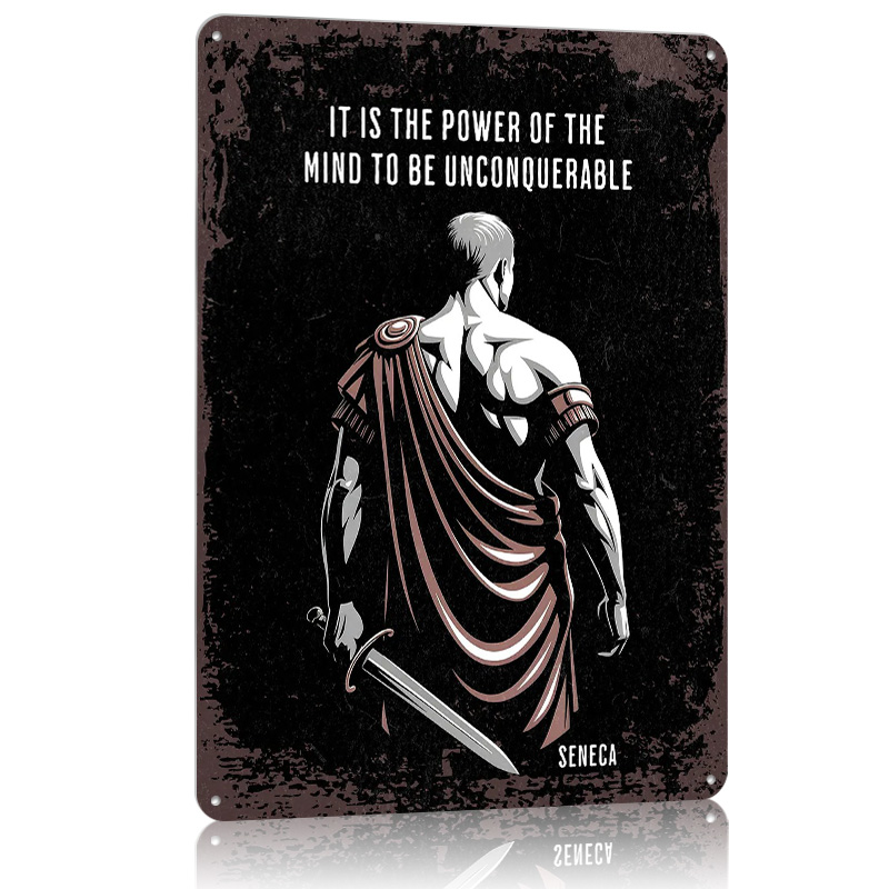 Seneca Stoic Quote Metal Poste - Home Decor Quotes On Wall 评论和价格