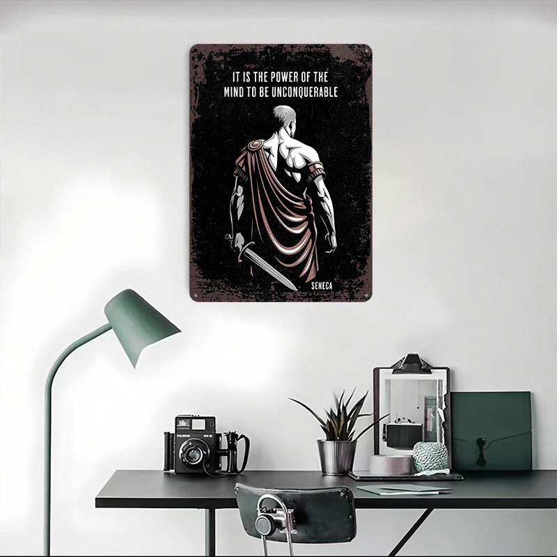 Seneca Stoic Quote Metal Poste - Home Decor Quotes On Wall 评论和价格