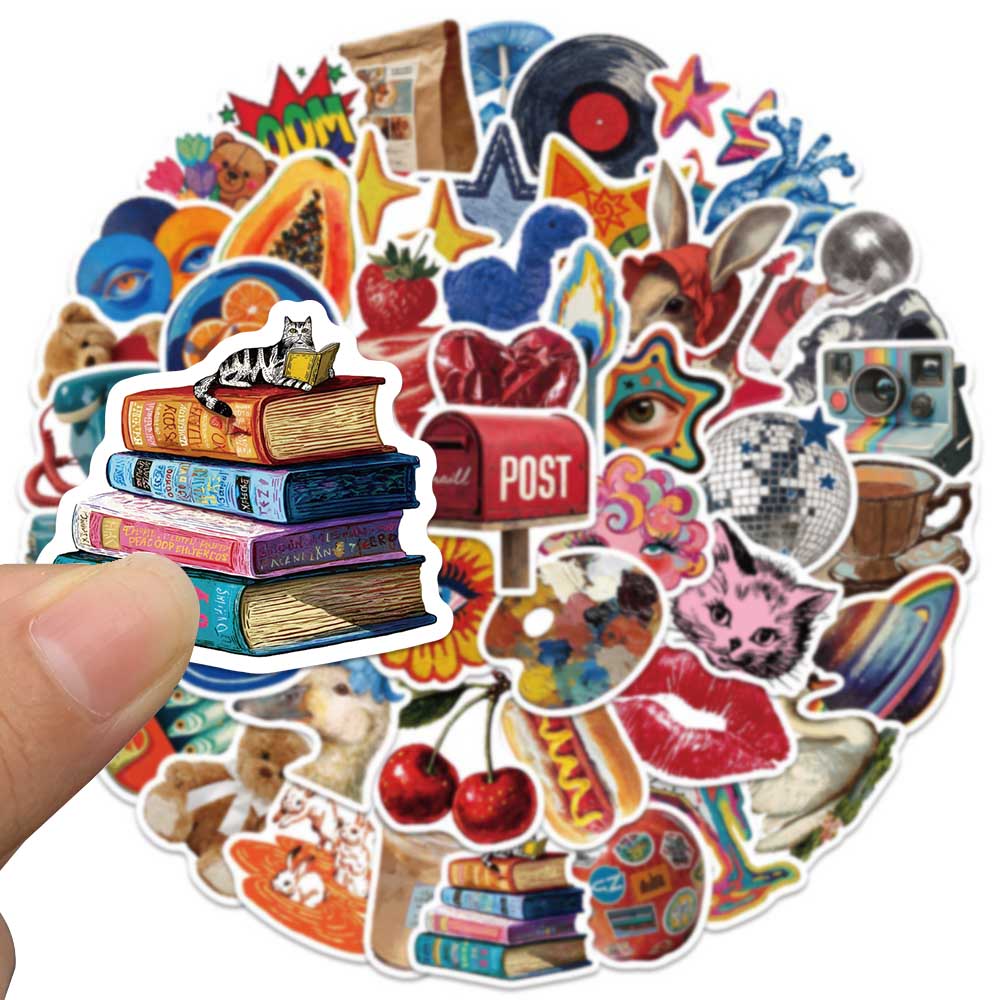 50pcs Vintage Y2K Sticker Fash - Home Decor Magazine 评论和价格