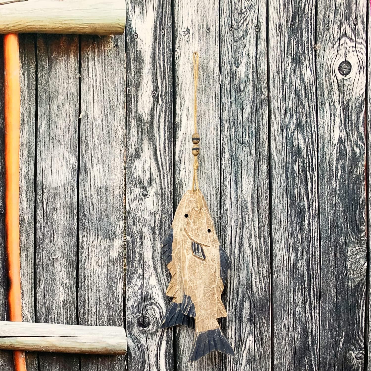 Carved Antique Wood Fish Wall  - Home Decor Nautical 评论和价格