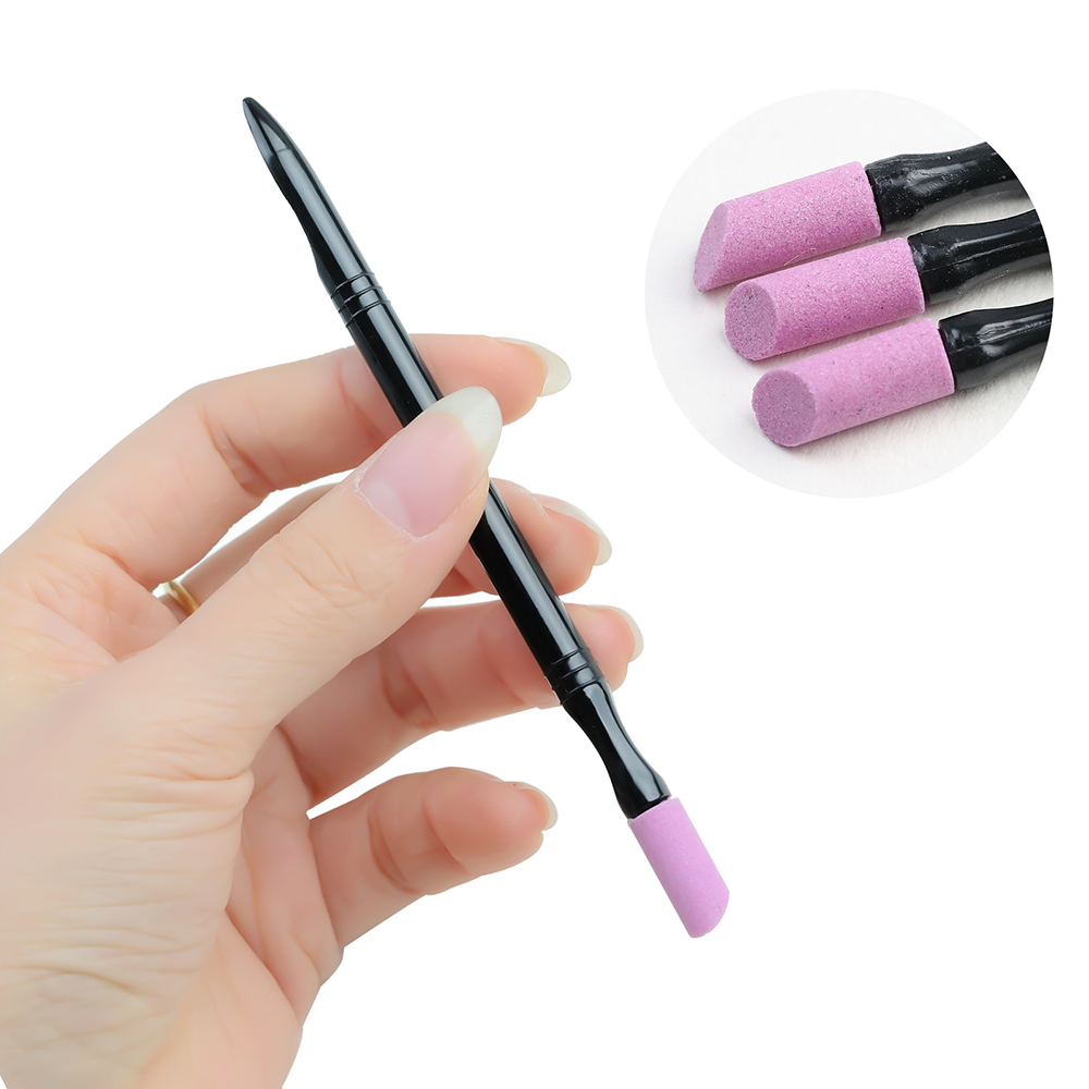 2Pcs Quartz Sand Cuticle Pushe - Sand Art Picture 评论和价格