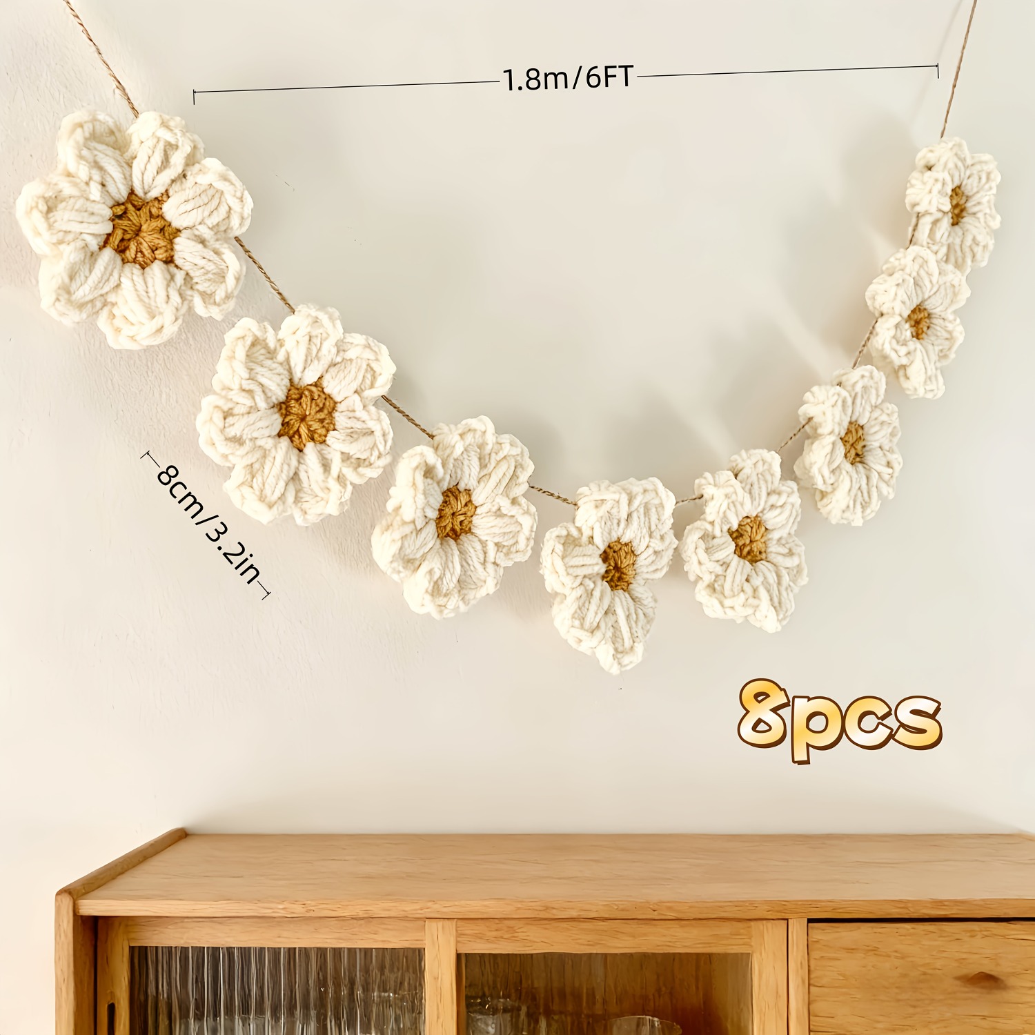 8 Pieces of 1.8-Meter-Long Cro - Home Decor Daisy 评论和价格