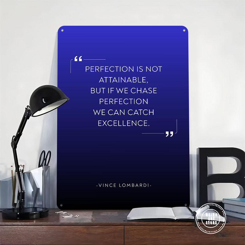 Vince Lombardi Quote on Perfec - Home Decor Quotes On Wall 评论和价格