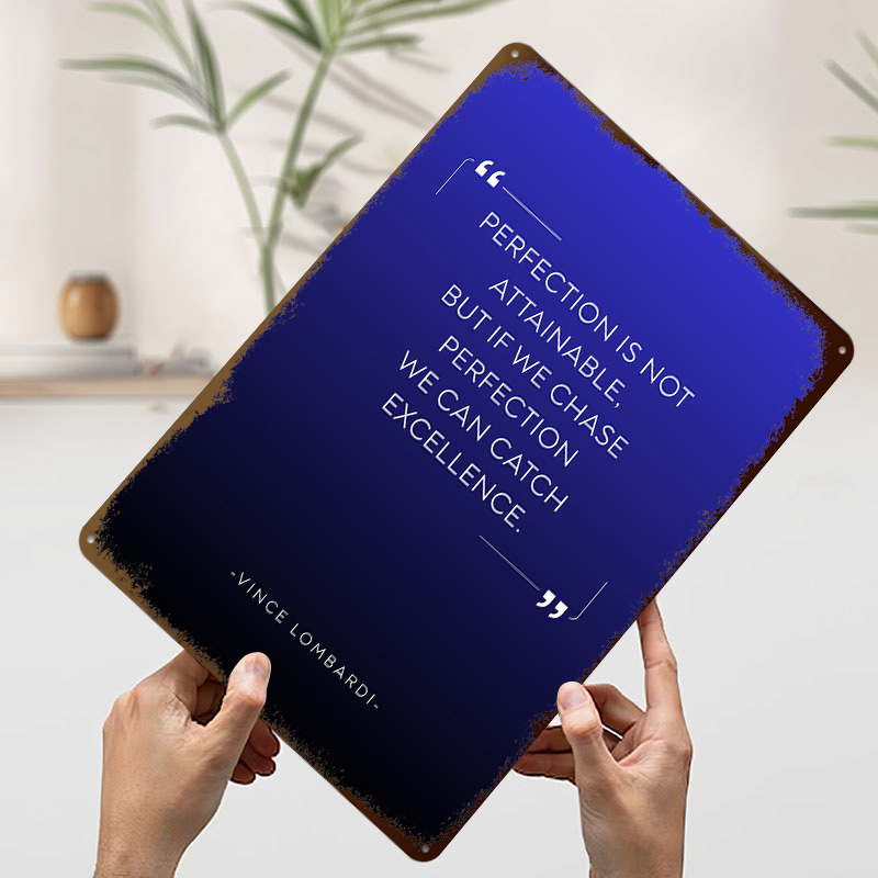 Vince Lombardi Quote on Perfec - Home Decor Quotes On Wall 评论和价格
