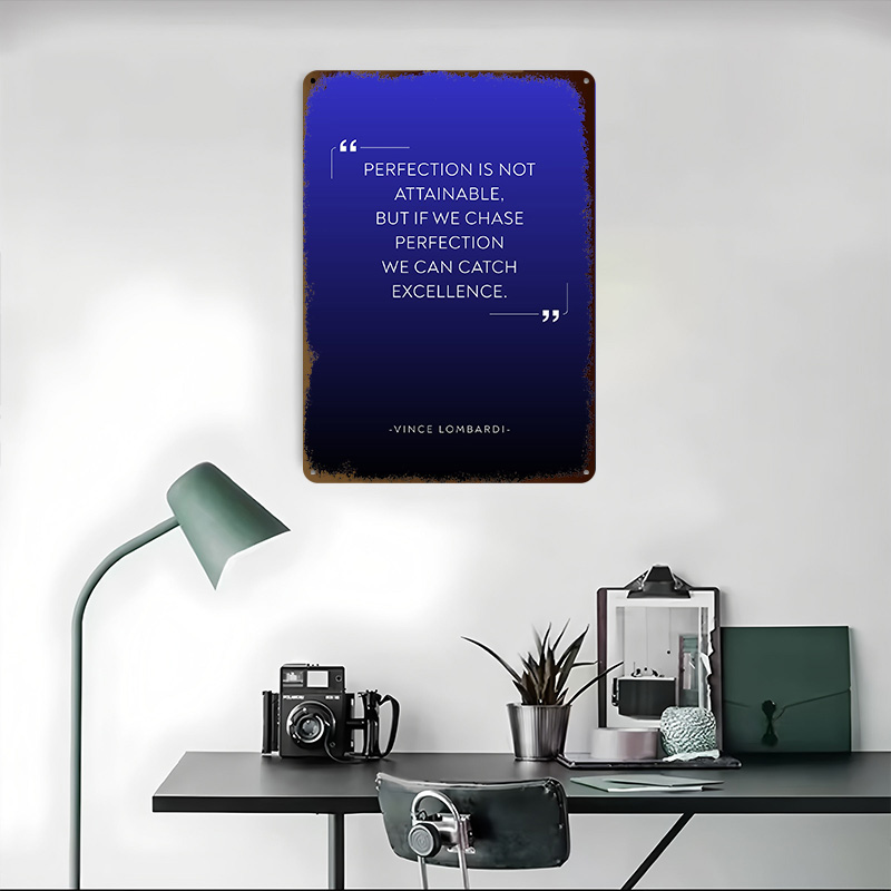 Vince Lombardi Quote on Perfec - Home Decor Quotes On Wall 评论和价格