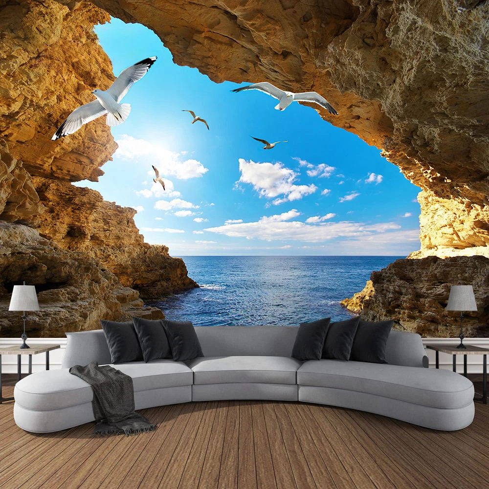 Mountain Cave Landscape Tapest - Home Decor Yoga 评论和价格