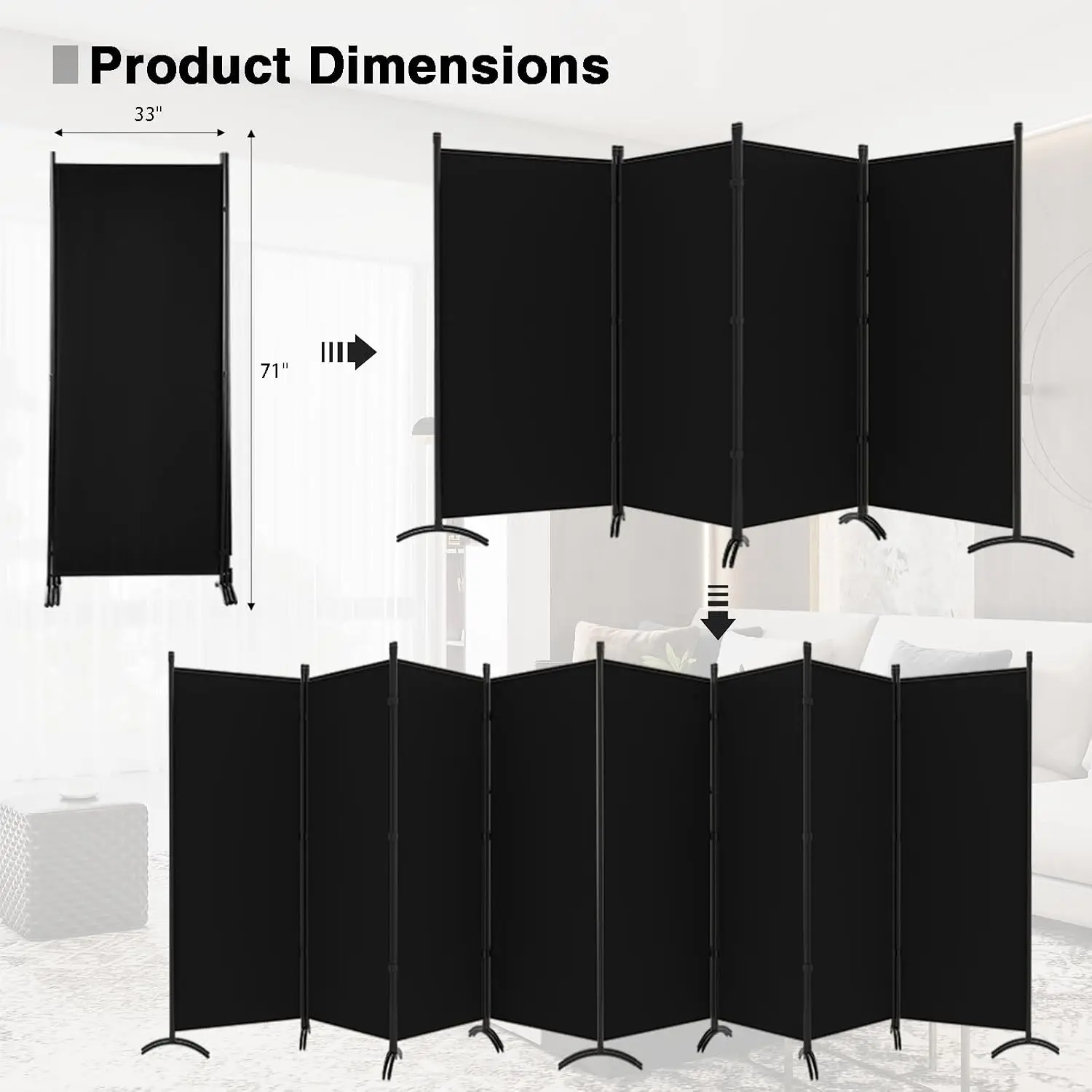 Room Divider-Folding Privacy S - Room Divider Screen 评论和价格